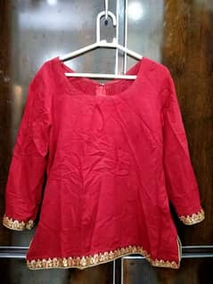 Red Color Lehnga one time use Large Size