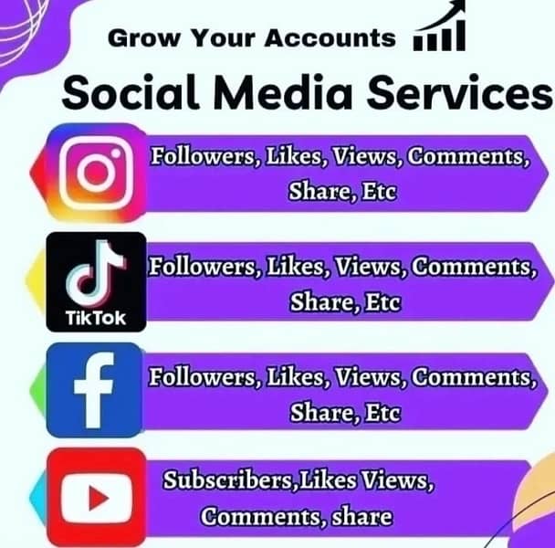 TikTok Followers, Instagram Followers, Facebook, YouTube Views Service 0