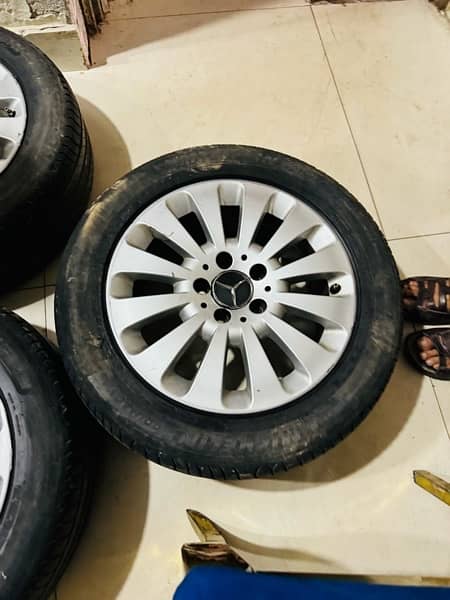 mercedes original 16 inch rims with tyres 1