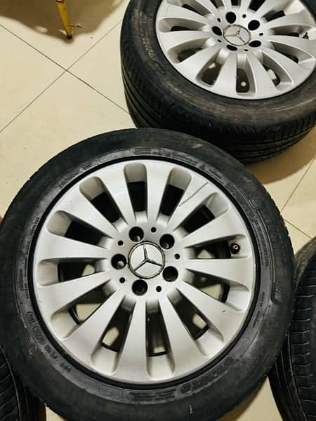 mercedes original 16 inch rims with tyres 2