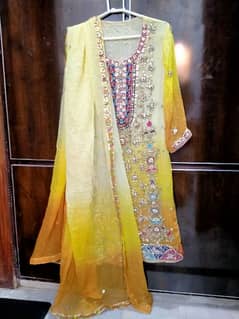 Long Shirt full Suit Color Yellow and Mustard Large Size