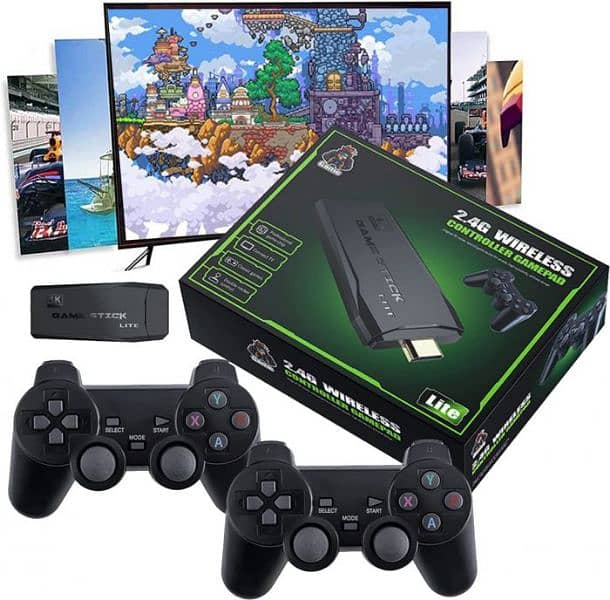 2.4g Wireless controller gamepad With HDMI cable and 2 controllers 0