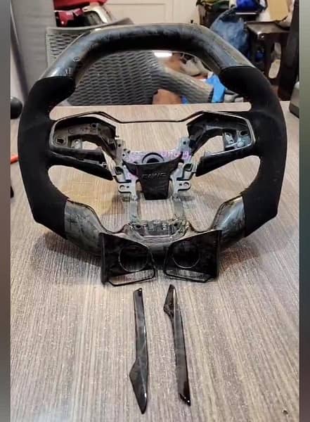 honda civic rs 2021 fogged carbon fiber steering wheel 0