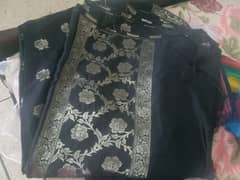 black shaffon silk 3 piece  dress