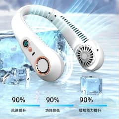 Portable USB Rechargeable Leafless Hanging Neck Fan With 360° Airflow