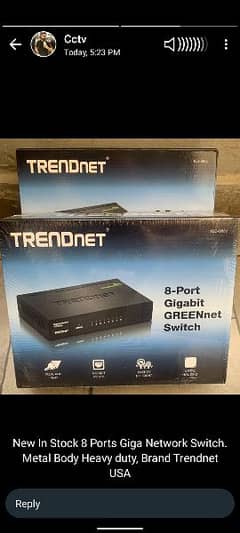 TRENDNET 8 port gigabit green net switch