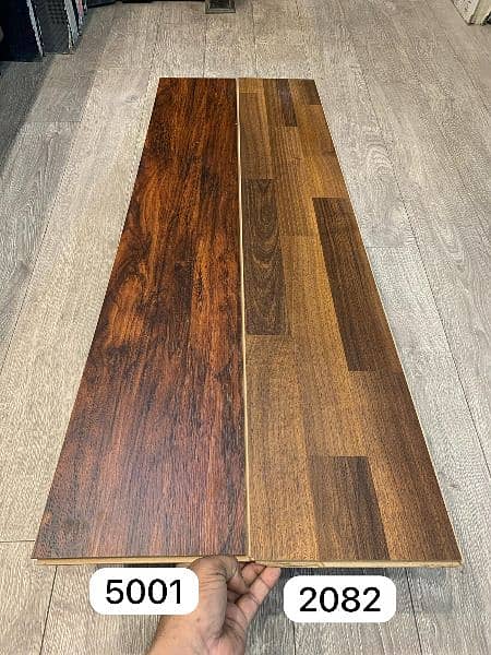 HDF Laminate Wooden Floors/ wallpaper/ pvc skirting. 5