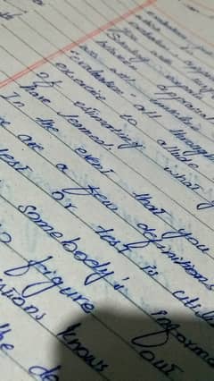 Handwriting Assignment work