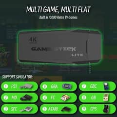 M8 Game Stick 4K 64G 10000 Games With Two Wirless Controller