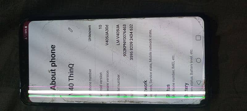 Lg V40 ThinQ only sealed mobile 4.64 panal crack none pta Details 0