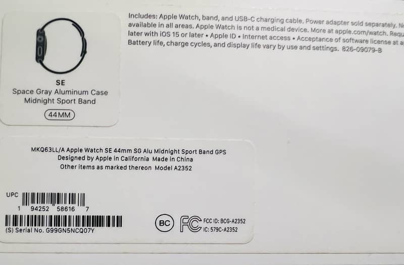 Apple Watch SE 1 - 44 MM 98% battery health 6