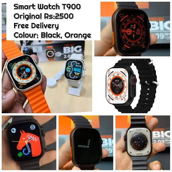 couple watches and smart watch t900 ultra 1