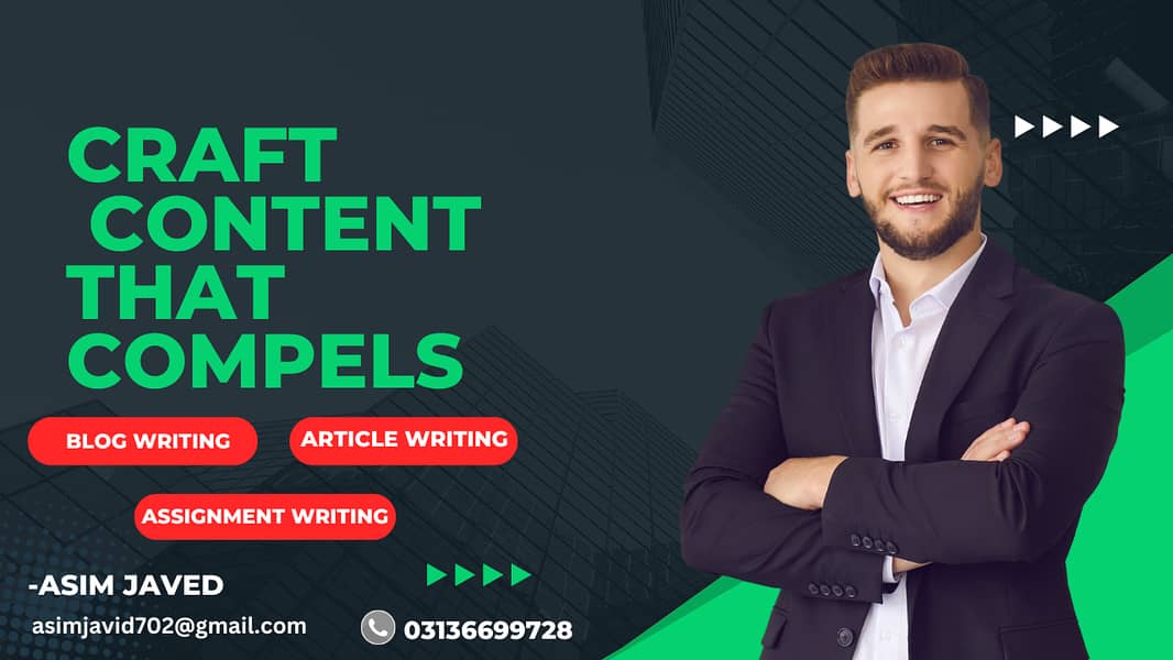 Contact for any type of content writing. 0