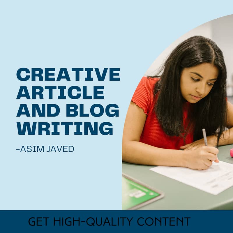 Contact for any type of content writing. 1