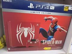 ps4 pro spiderman edition with complete accessories
