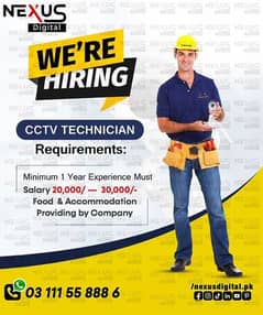 We're Hiring Experienced CCTV Technician