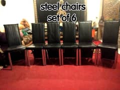Room chairs set of 6 [steel chairs]