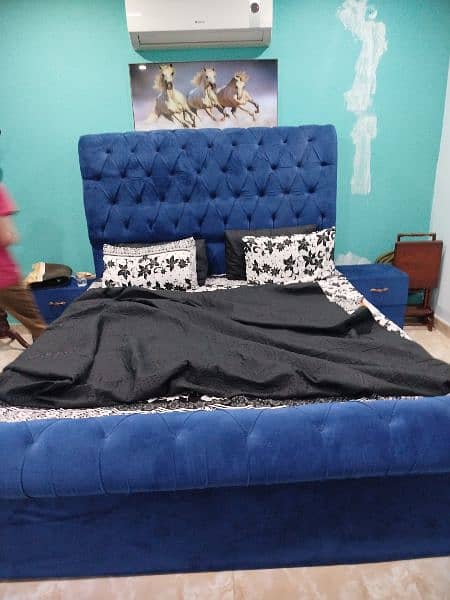 blue modern bed 0