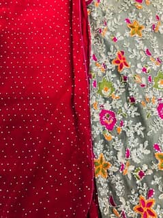 3 piece stitched  Chiffon and velvet+ net heavy embellishment dresses