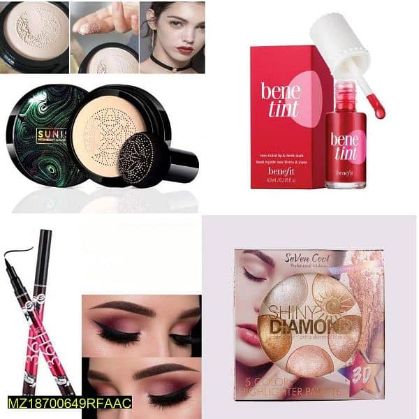 4 in 1 Makeup Deal (1x Foundation,1x Highlighter,1x Tint,1x Eyeliner) 0