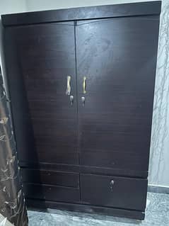 2 Door Full Size Wardrobe/Closet with Cabinets