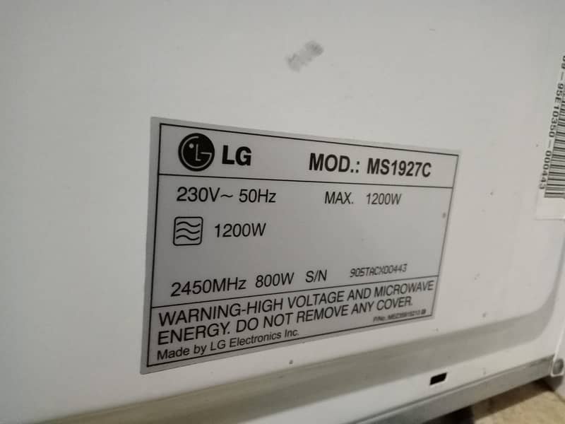 LG microwave , bought from Dubai 0