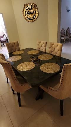 6 seater dining table with chairs