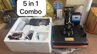 5 in 1 sublimation heat press machine & Badge machine