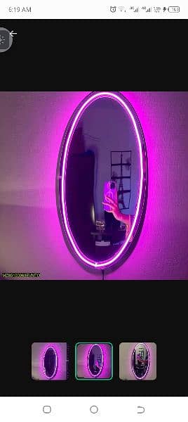 pink neon selfie acrylic mirror for room wall ! only delivery 0