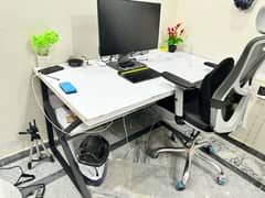 Productivity Workstation Table 2.5 x 5 ft Home Office Remote Workers