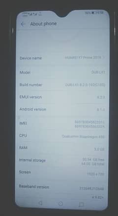 huawei y7 2019 3 gb rame 64gb