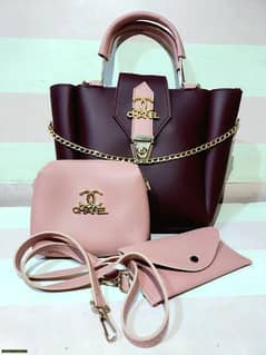 3PCs Leather Handbags Set