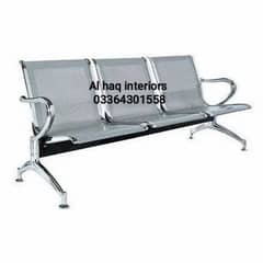 Steel Bench Visitor Chair / 3 Seater Visitor Chair / Imported