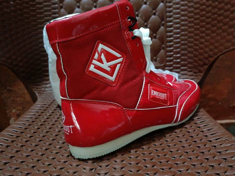 Boxing red long ring shoes 0