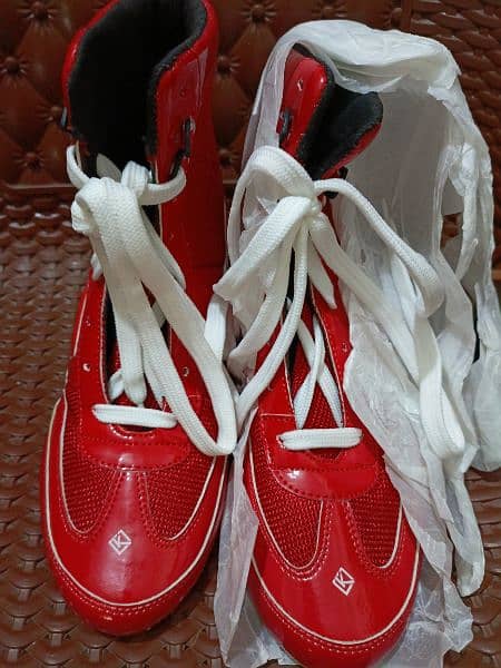 Boxing red long ring shoes 2