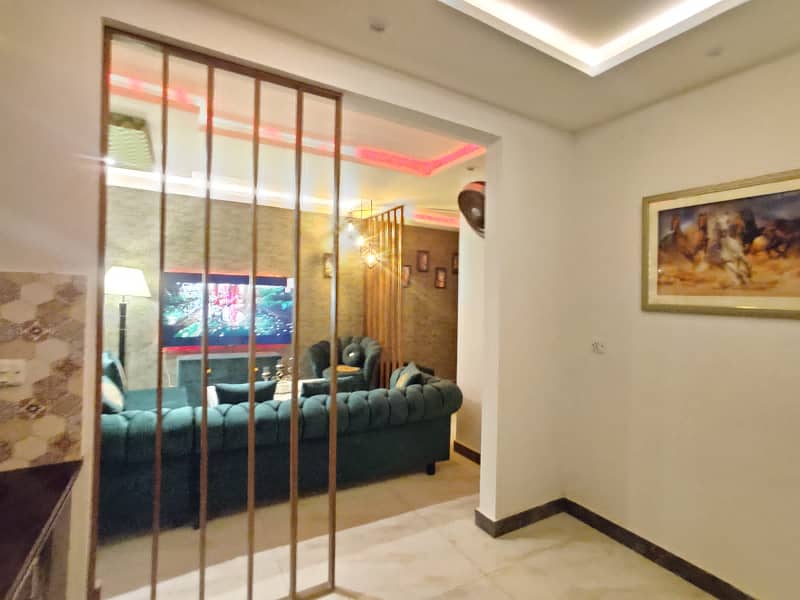1 Bedroom VIP Full furnish flat per day available in Bahria town Lahore 8