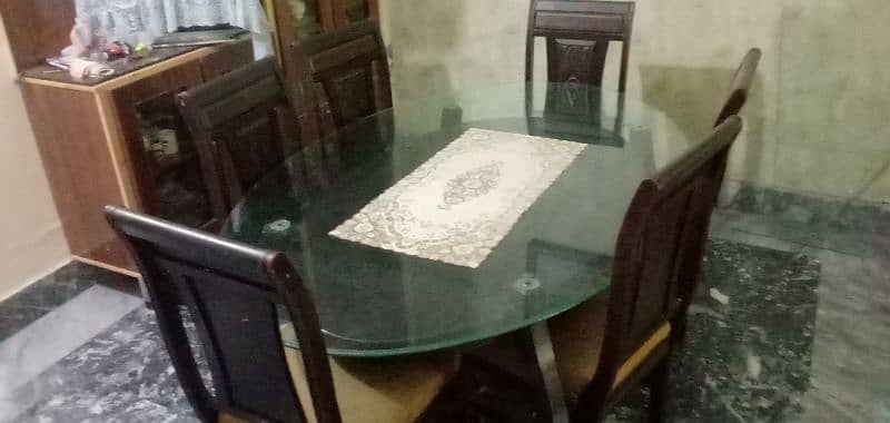 Sheesham wood 6 chairs dinning table 0