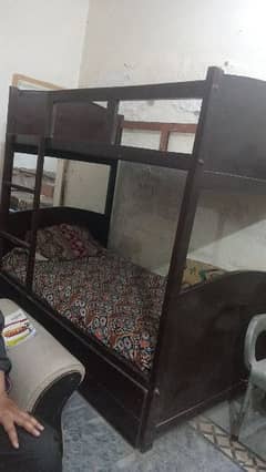 bunk bed for sale with a new single mattress