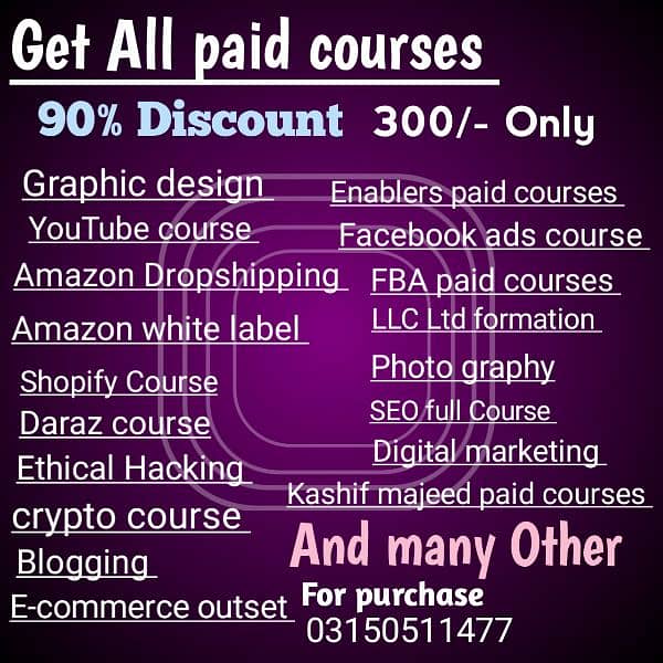 All paid courses At high discount 0