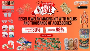 Handmade Resin Jewelry Making Kit Molds and thousands of Accessories