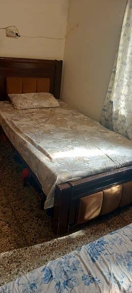 beautiful modren single bed for sale with mattress 1