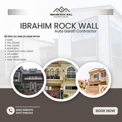 Rock wall & graphy / steeko / Paint polish / false ceiling / paint