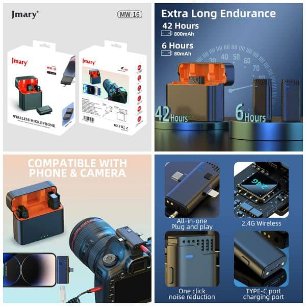Jmary Dual All in 1 mic for mobile,  Camera, IPhone, Type c 0