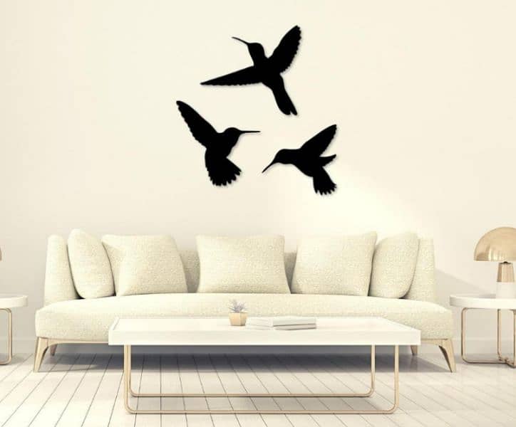 pack of. 3 wall decore sparrows. . . . . delivery available 0