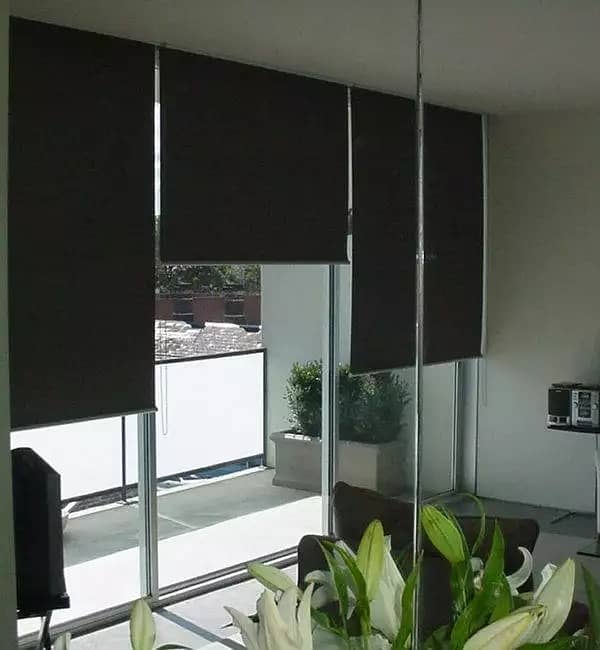 wooden blinds Black-out roller blinds for homes, offices, and shops 7