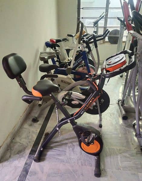 exercise cycle airbike elliptical machine cardio gym fitness spin bike 8