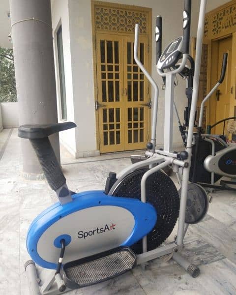exercise cycle airbike elliptical machine cardio gym fitness spin bike 12