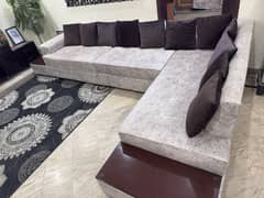7 Seater L shaped sofa - New condition