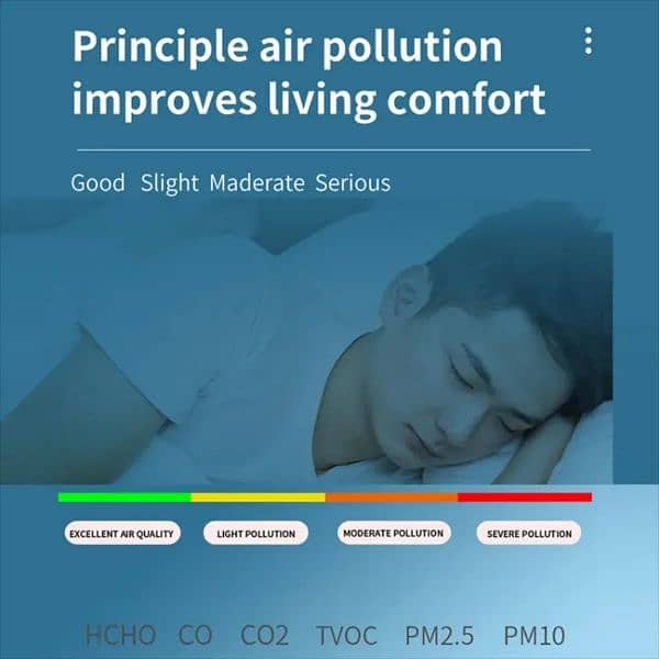 6 In 1 Air Quality Monitor Air Purifier Multifunctional Automatic 8