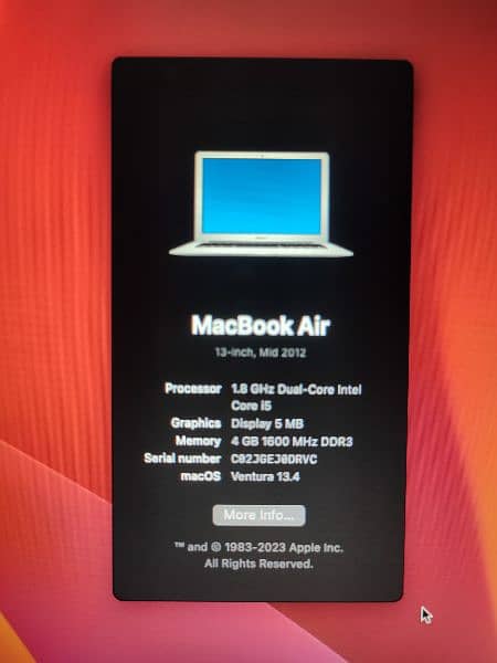 MacBook Air Mid 2012 7